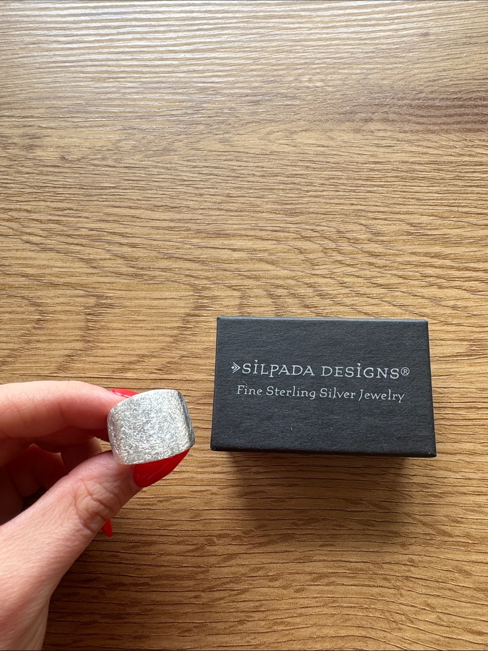 Silpada Wide Textured Sterling Silver Ring - Silver